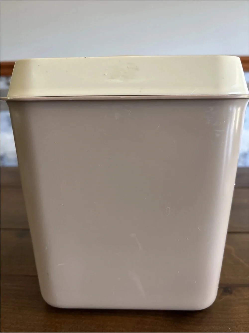 Vintage Lustroware Rooster Kitchen Tan Flour Canister W/Lid MCM Cottage Core